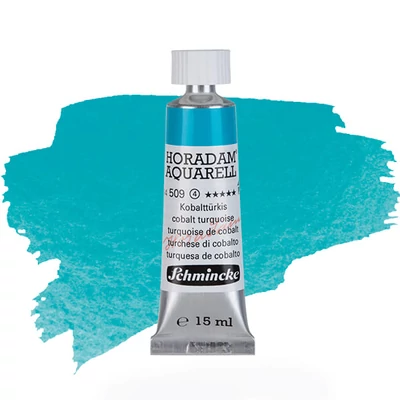 Akvarelová farba v tube Schmincke Horadam, 15 ml - 509, cobalt turquoise, granulačná