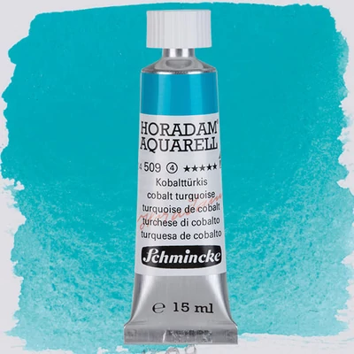 Akvarelová farba v tube Schmincke Horadam, 15 ml - 509, cobalt turquoise, granulačná
