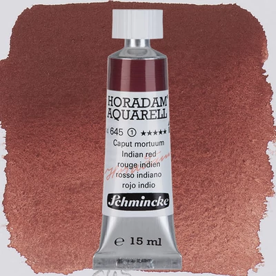 Akvarelová farba v tube Schmincke Horadam, 15 ml - 645, indian red, granulačná