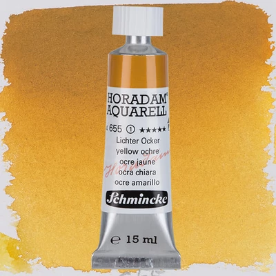 Akvarelová farba v tube Schmincke Horadam, 15 ml - 655, yellow ochre
