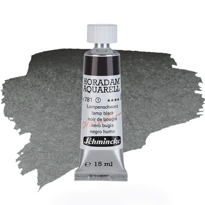 Akvarelová farba v tube Schmincke Horadam, 15 ml - 781, lamp black