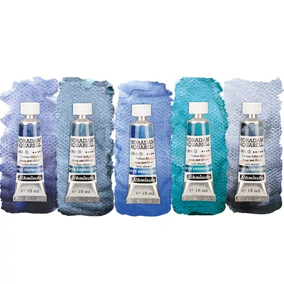 Akvarelová farba Schmincke Horadam, super granulačná - 5x15 ml, Deep sea
