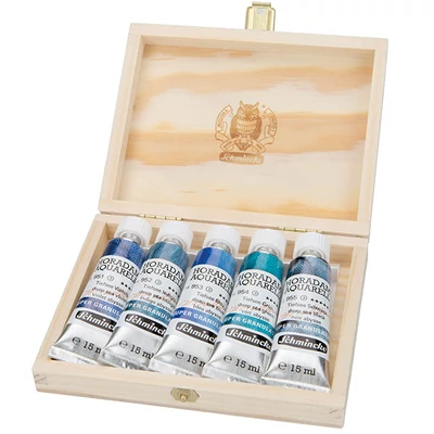 Akvarelová farba Schmincke Horadam, super granulačná - 5x15 ml, Deep sea