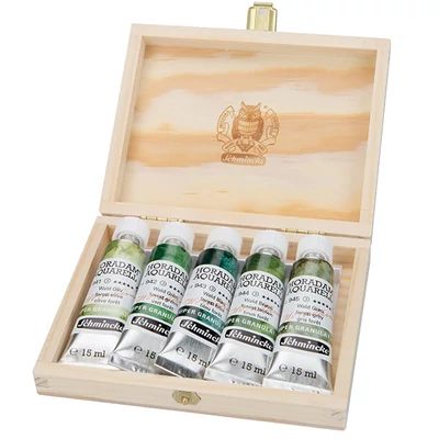 Akvarelová farba Schmincke Horadam, super granulačná - 5x15 ml, Forest