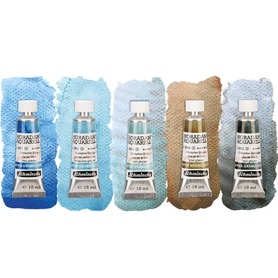 Akvarelová farba Schmincke Horadam, super granulačná - 5x15 ml, Glacier