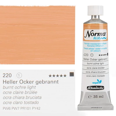 Vegánska olejová farba na vodnej báze Schmincke Norma Blue, 35 ml - 220, burnt ochre light