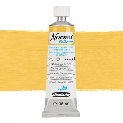 Vegánska olejová farba na vodnej báze Schmincke Norma Blue, 35 ml - 226, naples yellow light