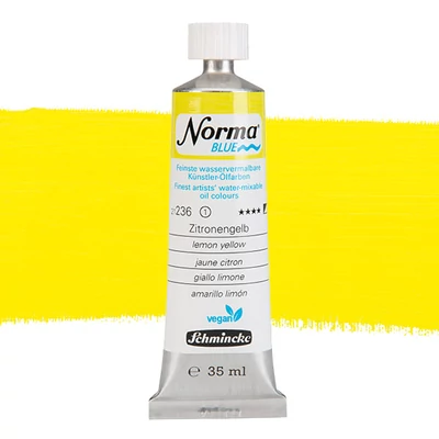Vegánska olejová farba na vodnej báze Schmincke Norma Blue, 35 ml - 236, lemon yellow