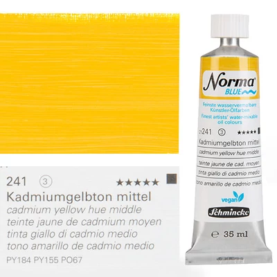 Vegánska olejová farba na vodnej báze Schmincke Norma Blue, 35 ml - 241, cadmium yellow hue middle