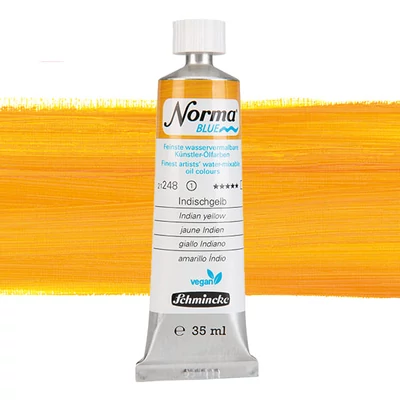 Vegánska olejová farba na vodnej báze Schmincke Norma Blue, 35 ml - 248, indian yellow