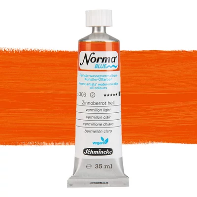 Vegánska olejová farba na vodnej báze Schmincke Norma Blue, 35 ml - 306, vermilion light