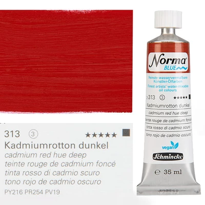 Vegánska olejová farba na vodnej báze Schmincke Norma Blue, 35 ml - 313, cadmium red hue deep
