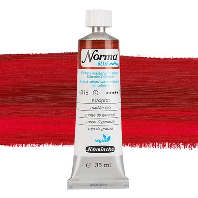 Vegánska olejová farba na vodnej báze Schmincke Norma Blue, 35 ml - 318, madder red