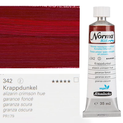 Vegánska olejová farba na vodnej báze Schmincke Norma Blue 35 ml - 342, alizarin crimson hue