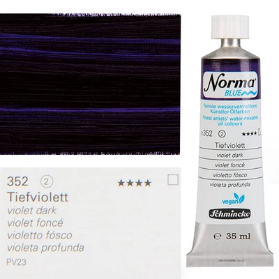 Vegánska olejová farba na vodnej báze Schmincke Norma Blue, 35 ml - 352, violet dark