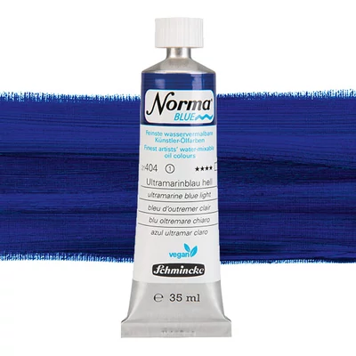 Vegánska olejová farba na vodnej báze Schmincke Norma Blue, 35 ml - 404, ultramarine blue light