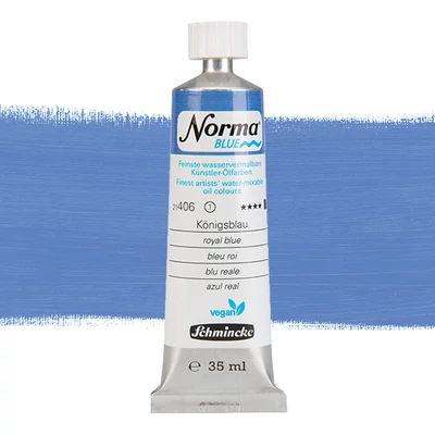 Vegánska olejová farba na vodnej báze Schmincke Norma Blue, 35 ml - 406, royal blue