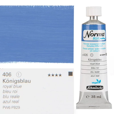Vegánska olejová farba na vodnej báze Schmincke Norma Blue, 35 ml - 406, royal blue