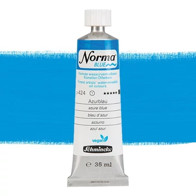 Vegánska olejová farba na vodnej báze Schmincke Norma Blue, 35 ml - 424, azure blue