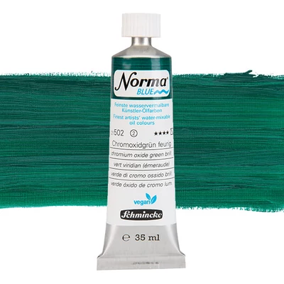Vegánska olejová farba na vodnej báze Schmincke Norma Blue, 35 ml - 502, chromium oxide green brilliant