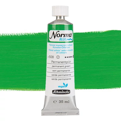Vegánska olejová farba na vodnej báze Schmincke Norma Blue, 35 ml - 508, permanent green