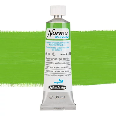 Vegánska olejová farba na vodnej báze Schmincke Norma Blue, 35 ml - 510, permanent yellowish green
