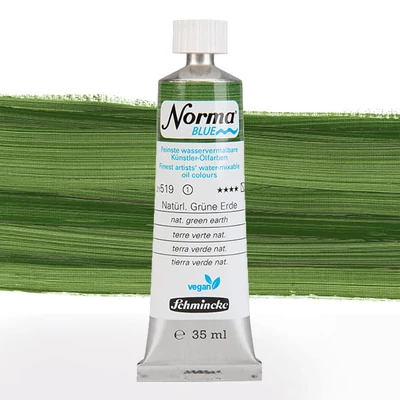 Vegánska olejová farba na vodnej báze Schmincke Norma Blue 35 ml - 519, natural green earth