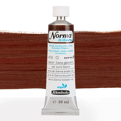 Vegánska olejová farba na vodnej báze Schmincke Norma Blue, 35 ml - 610, natural burnt sienna