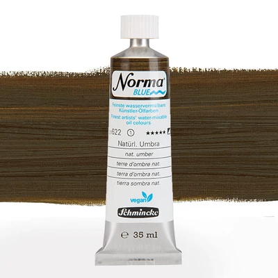 Vegánska olejová farba na vodnej báze Schmincke Norma Blue, 35 ml - 622, natural umber