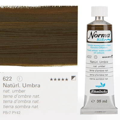 Vegánska olejová farba na vodnej báze Schmincke Norma Blue, 35 ml - 622, natural umber