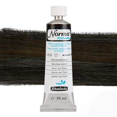 Vegánska olejová farba na vodnej báze Schmincke Norma Blue, 35 ml - 626, vandyke brown