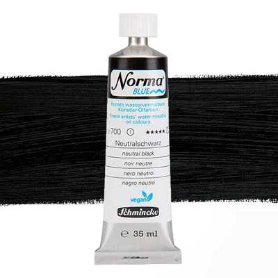 Vegánska olejová farba na vodnej báze Schmincke Norma Blue, 35 ml - 700, neutral black