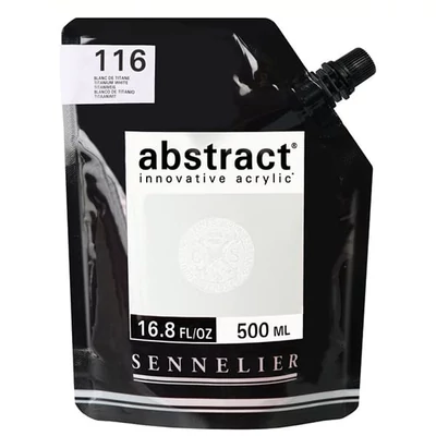 Akrylová farba Sennelier Abstract, 500 ml - 116, titanium white