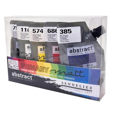 Sada akrylových farieb Sennelier Abstract Matt, 5x60 ml, Primary Set