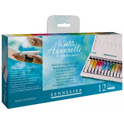 Sada akvarelových farieb Sennelier la petite Aquarelle Travel box - 12x10 ml + štetec