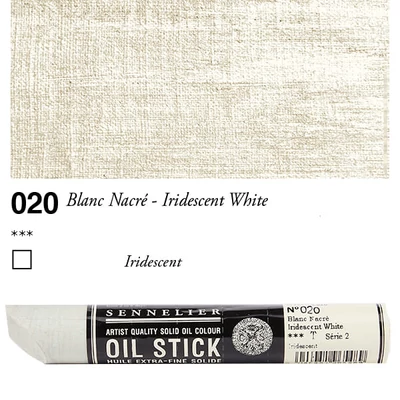 Olejová farba v tvare tyčinky Sennelier Oil Stick, 38 ml - 020, iridescent white