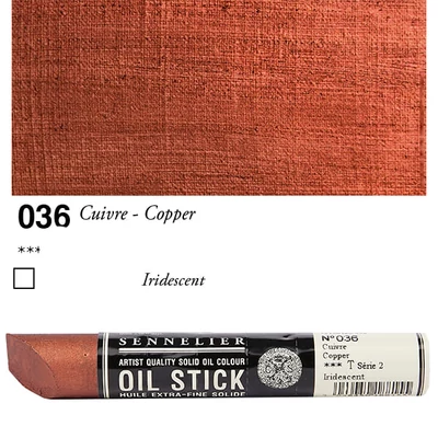 Olejová farba v tvare tyčinky Sennelier Oil Stick, 38 ml - 036, copper