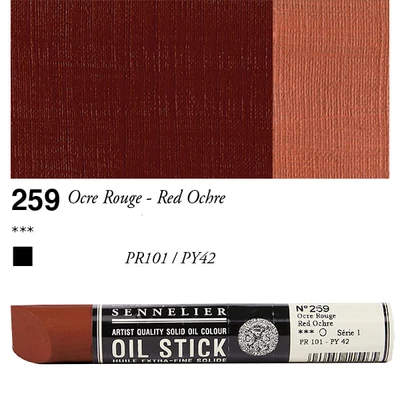 Olejová farba v tvare tyčinky Sennelier Oil Stick, 38 ml - 259, red ochre