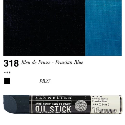 Olejová farba v tvare tyčinky Sennelier Oil Stick, 38 ml - 318, prussian blue