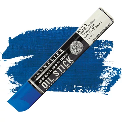 Olejová farba v tvare tyčinky Sennelier Oil Stick, 38 ml - 323, cerulean blue