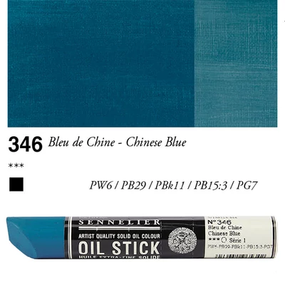 Olejová farba v tvare tyčinky Sennelier Oil Stick, 38 ml - 346, chinese blue