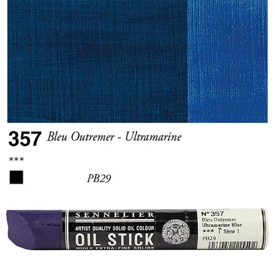 Olejová farba v tvare tyčinky Sennelier Oil Stick, 38 ml - 357, ultramarine