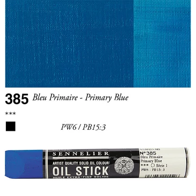 Olejová farba v tvare tyčinky Sennelier Oil Stick, 38 ml - 385, primary blue