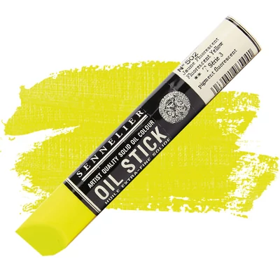 Olejová farba v tvare tyčinky Sennelier Oil Stick, 38 ml - 502, fluorescent yellow