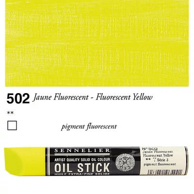 Olejová farba v tvare tyčinky Sennelier Oil Stick, 38 ml - 502, fluorescent yellow