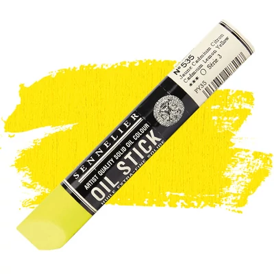 Olejová farba v tvare tyčinky Sennelier Oil Stick, 38 ml - 535, cadmium lemon yellow