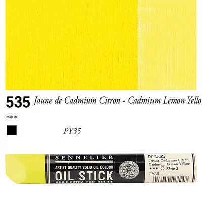 Olejová farba v tvare tyčinky Sennelier Oil Stick, 38 ml - 535, cadmium lemon yellow