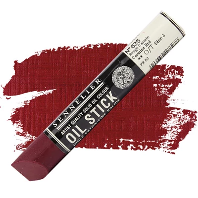 Olejová farba v tvare tyčinky Sennelier Oil Stick, 38 ml - 635, carmine red