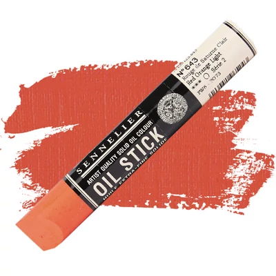 Olejová farba v tvare tyčinky Sennelier Oil Stick, 38 ml - 643, red orange light