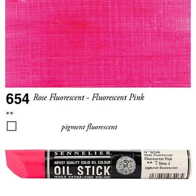 Olejová farba v tvare tyčinky Sennelier Oil Stick, 38 ml - 654, fluorescent pink
